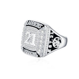 Sterling Silver Personalized Pattern High School College Class Ring Gift for Graduates
