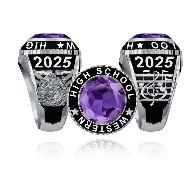 Sterling Silver Personalized  Engraved 2025 Class Ring