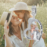 Sterling Silver Father Daughter Mother Daughter Charm Beads