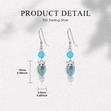 Sterling Silver Turquoise Owl Dragonfly Butterfly Hummingbird Dangle Earrings