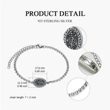Sterling Silver 12-Month Birth Flower Urn Bracelet for Ashes