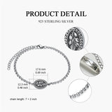 Sterling Silver 12-Month Birth Flower Urn Bracelet for Ashes