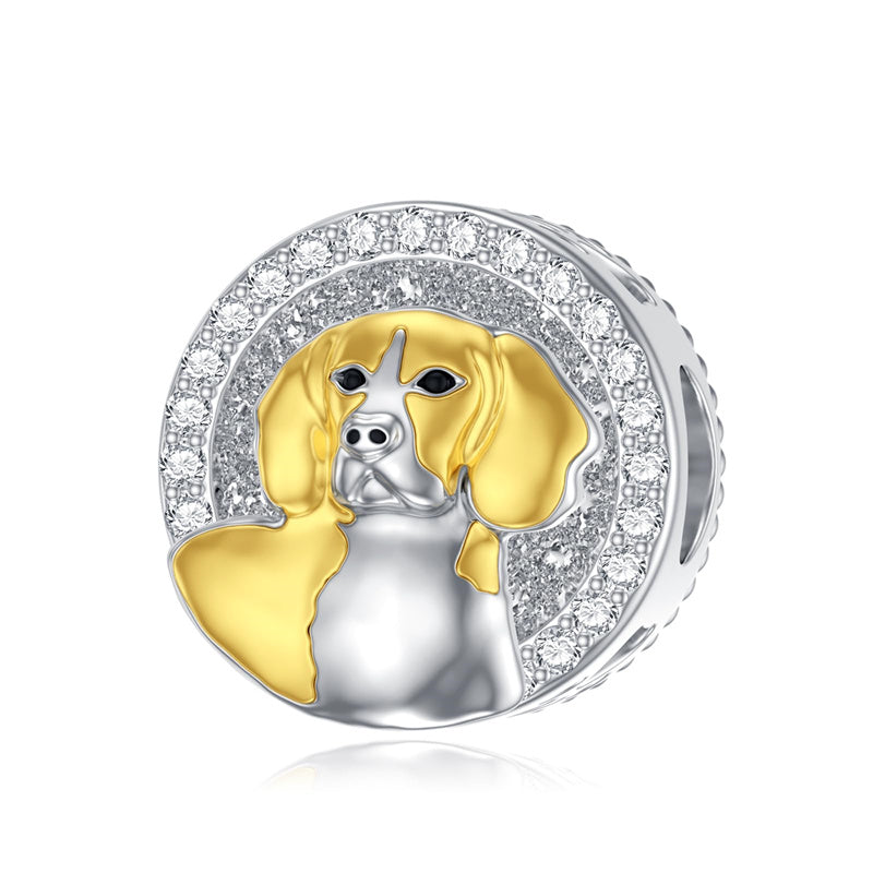 Sterling Silver Personalized Dog Breed Photo Charm Beads