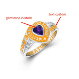 Sterling Silver Personalized Class Ring Graduation Ring for Women