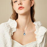 Sterling Silver TearDangle Moonstone Urn Necklace for Ashes