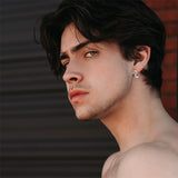 Sterling Silver Celtic Cross Hoop Dangle Earrings