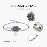 Sterling Silver 12-Month Birth Flower Urn Bracelet for Ashes