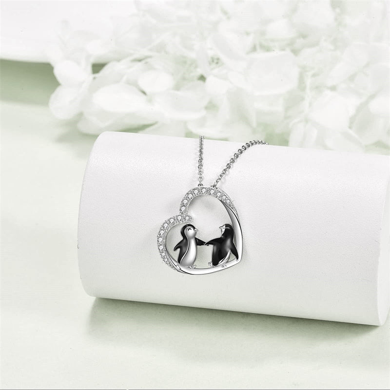 Sterling Silver Penguin Pendant Necklace
