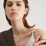 Sterling Silver Personalized Photo 12 Month Birth Flower Pendant Necklace