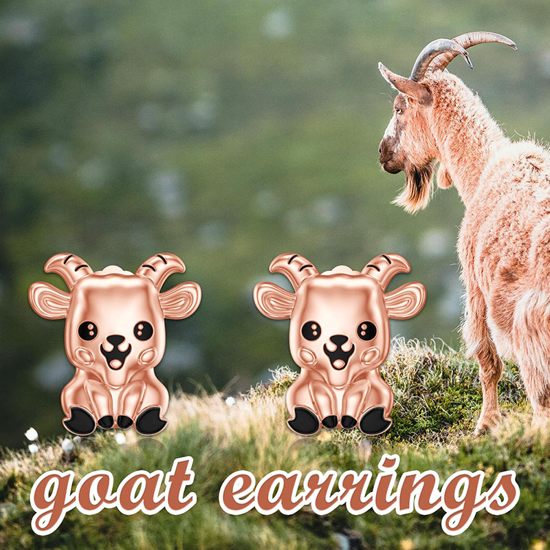 Sterling Silver Octopus Raccoon Highland Cow Goat Guinea Pig Zebra Stud Earrings
