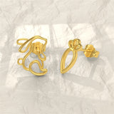 14k Gold Bunny Stud Earrings