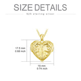 10K Gold Personalized Photo Father Daughter Pendant Necklace