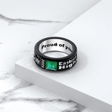 Sterling Silver Personalized Engraved Birthstone Class Ring