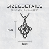 Sterling Silver Nial Cross David Pendant Necklace
