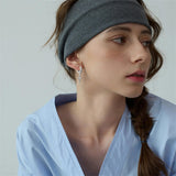 Sterling Silver Celtic Cross Hoop Dangle Earrings