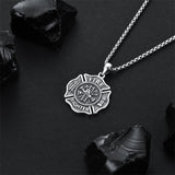 Sterling Silver Firefighter Pendant Necklace