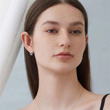 Sterling Silver Celtic Cross Hoop Dangle Earrings