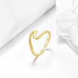 10K Yellow Gold Wave Adjustable Ring