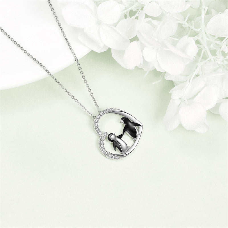 Sterling Silver Penguin Pendant Necklace