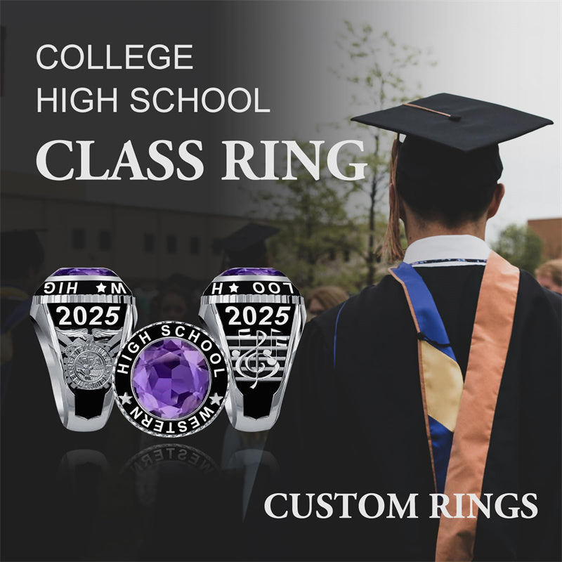 Sterling Silver Personalized  Engraved 2025 Class Ring