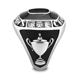 Sterling Silver Personalized Pattern Graduation Ring Gift for Graduates