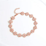 Sterling Silver Daisy Flower Bracelet