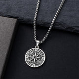 Sterling Silver Compass Pendant Necklace Graduation Jewelry Gift