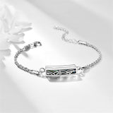 Sterling Silver Rose Butterfly Dragonfly Urn Bracelet for Ashes