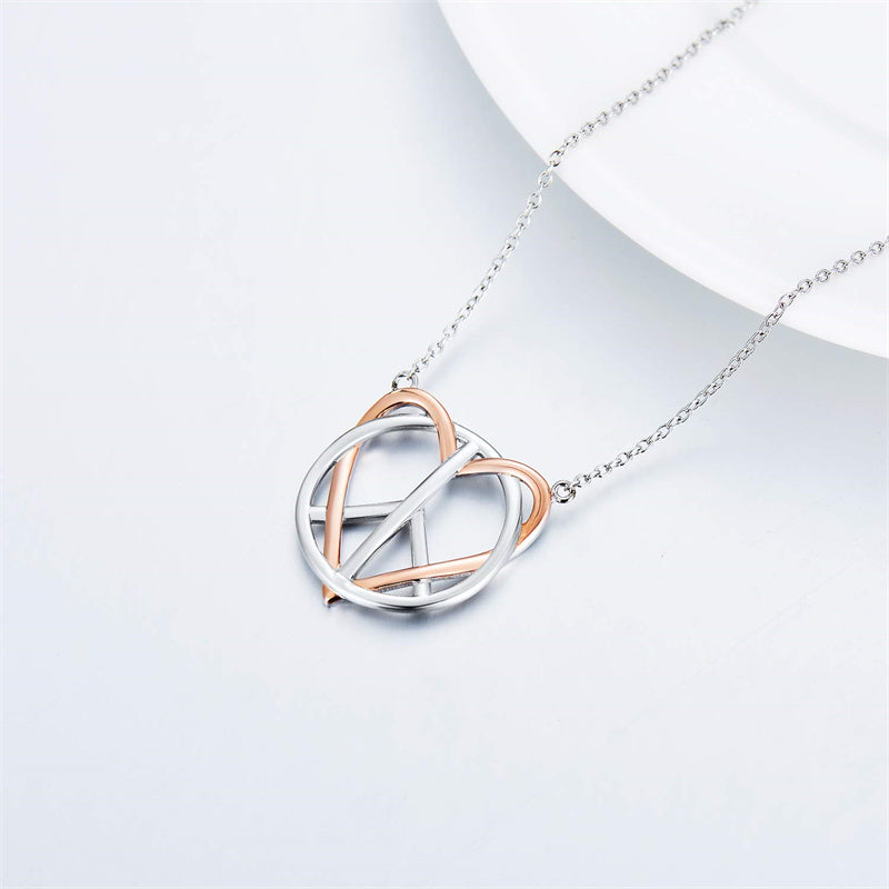 Sterling Silver Peace Sign Pendant Necklace