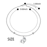 Dolphin Anklet  S925 Sterling Silver Adjustable Foot Chain Ankle Bracelet Anklets Jewelry