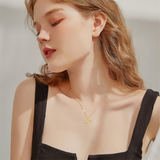 14k Solid Gold Dolphin & Mother Daughter Love Heart Pendant Necklace