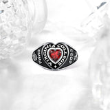 Sterling Silver Personalized Birthstone Class Ring for Women