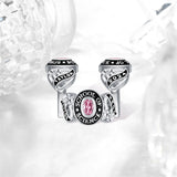 Sterling Silver Personalized Birthstone Engraved  2025 Graduation Class Ring for Women