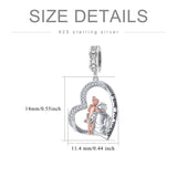 Sterling Silver Father Daughter Mother Daughter Charm Beads