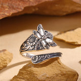 Sterling Silver Oxidized Dragonfly Butterfly Hummingbird Sea Turtle Anchor Cross Tree of Life Sunflower Spoon Ring