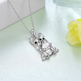Sterling Silver French Bulldog Pendant Necklace