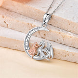 Sterling Silver Horse and Girl Pendant Necklace