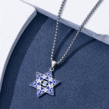 Sterling Silver Star of David, Evil Eye, Tree of Life, Cross Lion, Chai Pendant Necklace