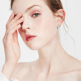 Sterling Silver Moss Agate Tree of Life Leverback Earrings