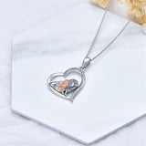 Sterling Silver Horse and Girl Pendant Necklace