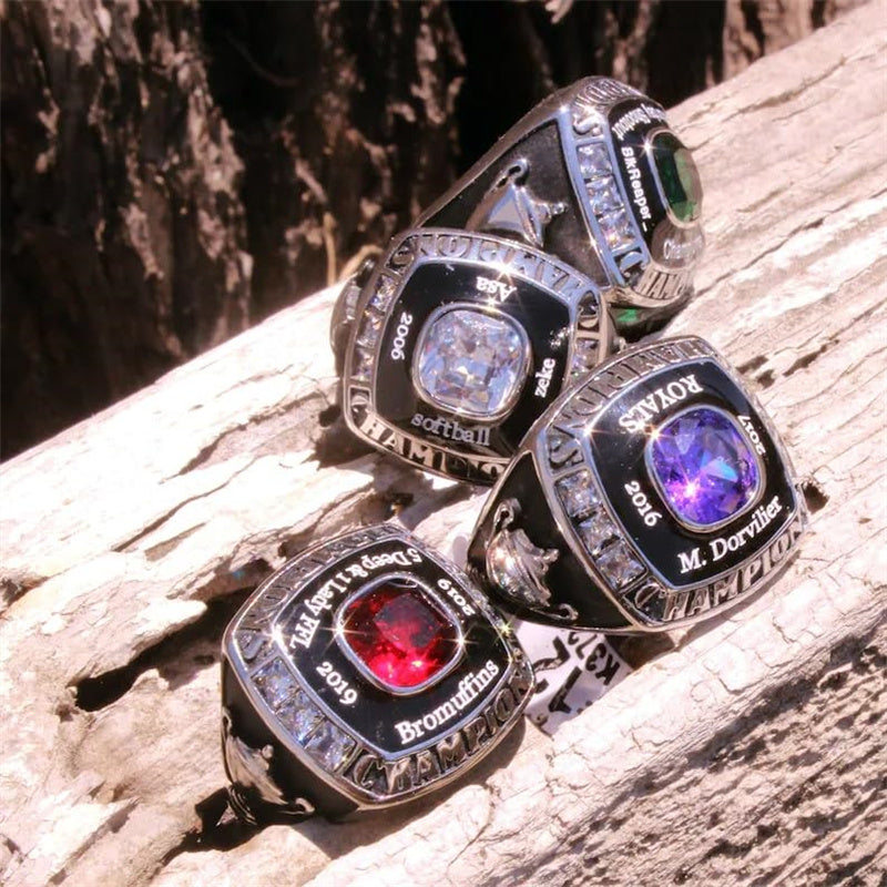 Sterling Silver Personalized Pattern Graduation Ring Gift for Graduates