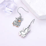 Sterling Silver Highland Cow Dangle Earring