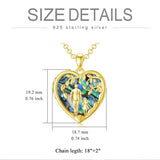 10K Gold Personalized Photo Father Daughter Pendant Necklace