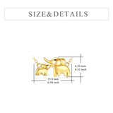 14k Yellow Gold Elephant Pendant Necklace