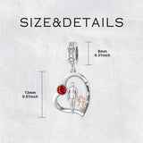 Sterling Silver Father Daughter Mother Daughter Charm Beads