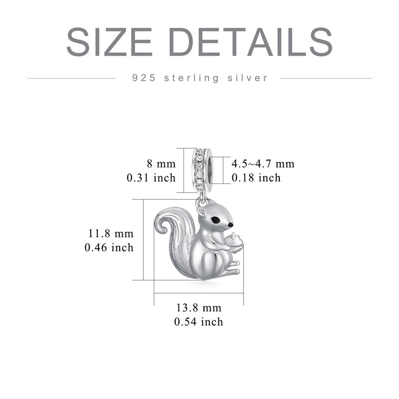 Sterling Silver Otter Squirrel Elephant Axolotl Charm Beads