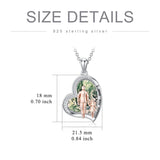 Sterling Silver Father Daughter Heart Pendant Necklace from Dad Gift for Daughter