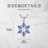 Sterling Silver Star of David, Evil Eye, Tree of Life, Cross Lion, Chai Pendant Necklace