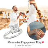 2ct 10K/14K/18K Gold Round Pear Oval Princess Cut Moissanite Engagement Ring