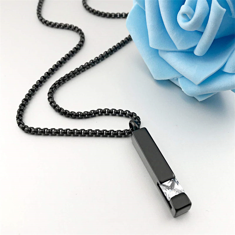 Stainless Steel Birthstones Cross Urn Necklaces for Ashes